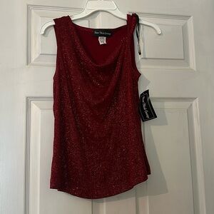 Ronni Nicole red sparkles shirt